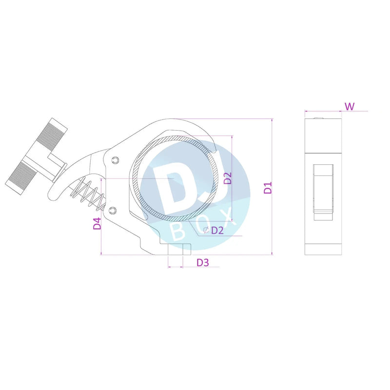 BeamZ BSC50A Quick Trigger Clamp Self Lock 50kg Alu at DJbox.ie DJ Shop