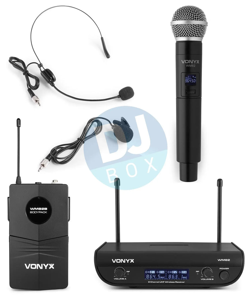 Vonyx WM82 Dual Wireless Handheld Microphone System